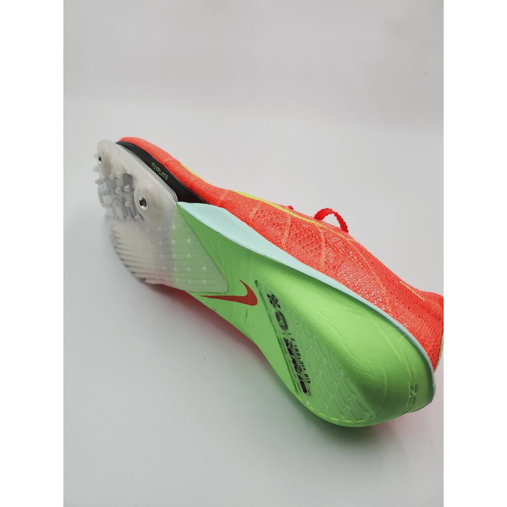Mens Size 5 Nike Track Spikes Air Zoom Victory 2 Bright Crimson Lime FD8411-600 - Picture 3 of 6